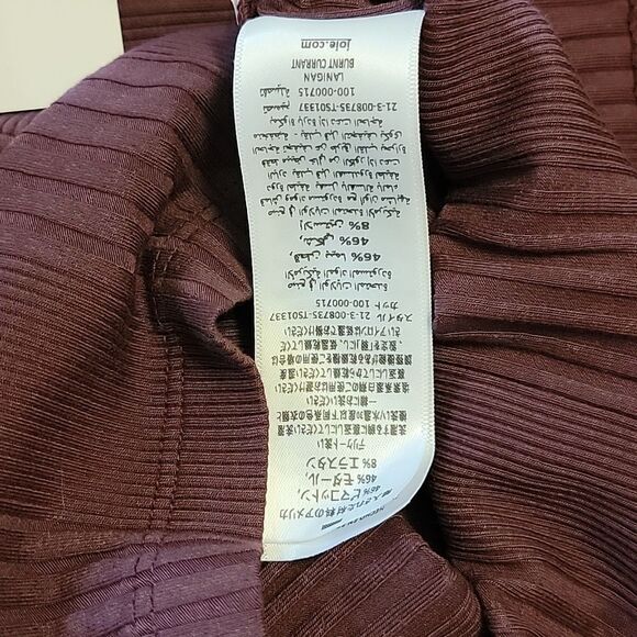 NWT Joie Lanigan Long Sleeve cotton top in Burnt Currant - Picture 13 of 15